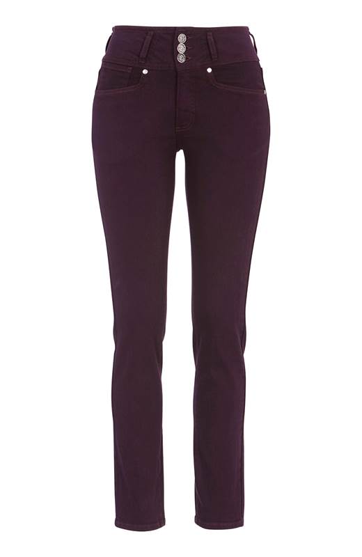 Cellbes Raka jeans med hög midja Jenny Plommon