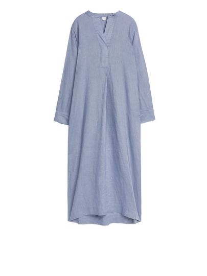 Linen Tunic Dress - Blue