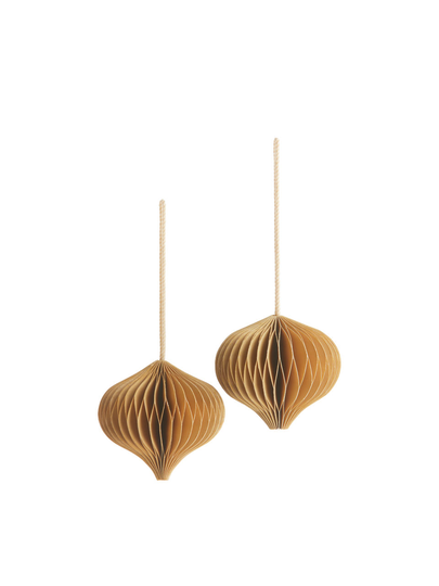 Honeycomb Ornaments 6 cm - Yellow
