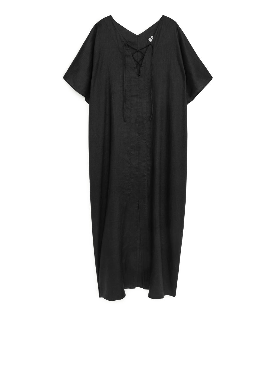 Linen Tunic Dress - Black