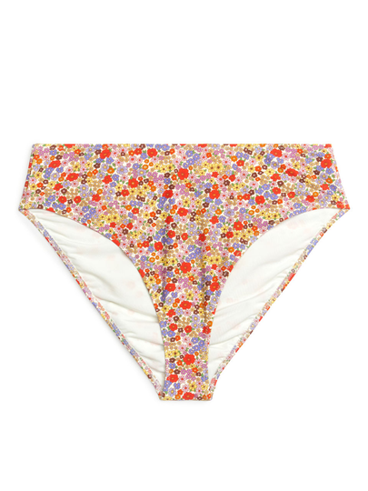 Slow Flowers Print Bikini Bottom - Orange