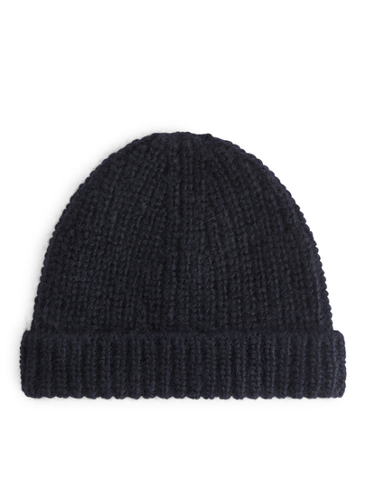 Mohair Blend Beanie - Blue