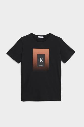 Calvin Klein T-Shirt Gradient Box Logo T-Shirt Svart
