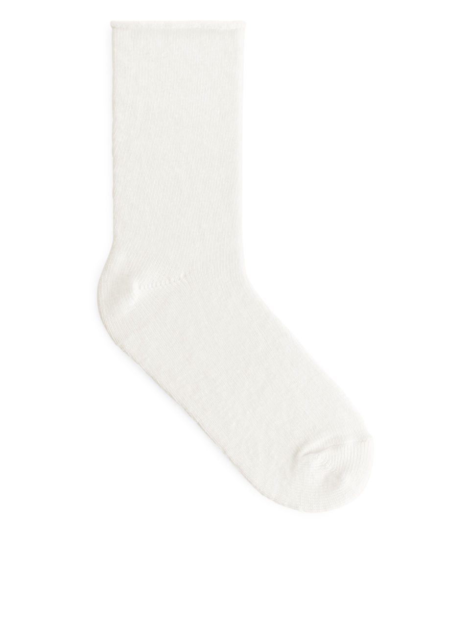 Cotton Linen Sock - White