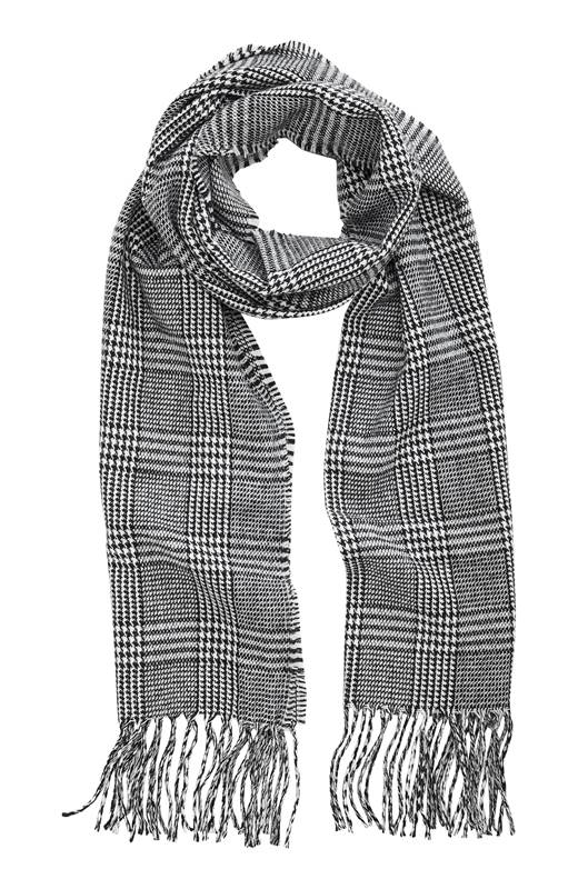 Cellbes Rutig scarf Svart Vit