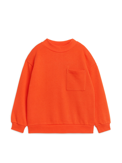 Mock-Neck Sweatshirt - Orange