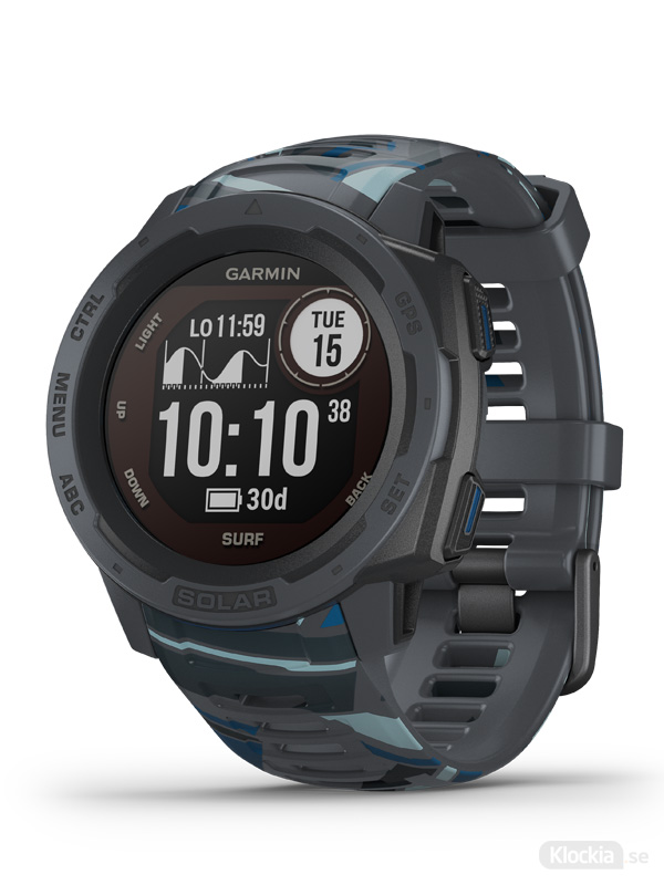 Garmin Instinct® Solar Surf, Mörkgrå blåmelerad 010-02293-07