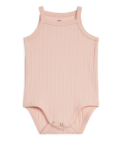 Sleeveless Pointelle Bodysuit - Orange