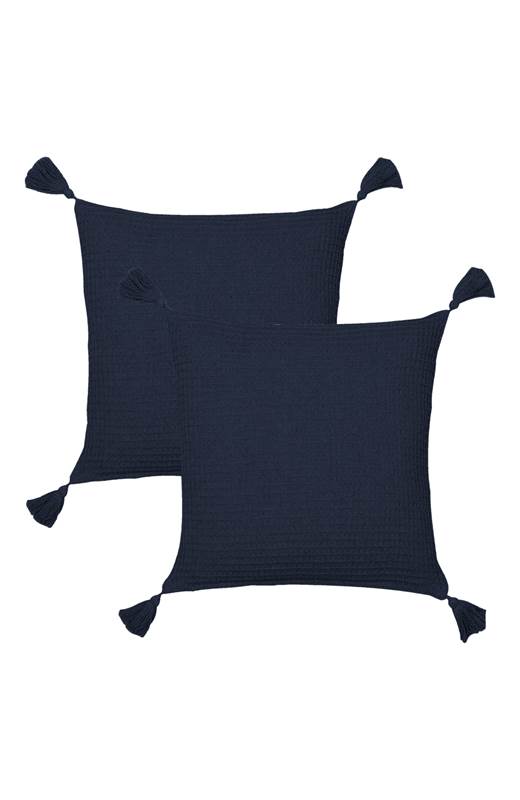 Cellbes Kuddfodral våffla 2-Pack Marin
