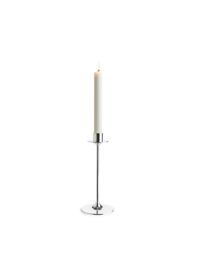 Brass Candle Holder 16 cm - Silver