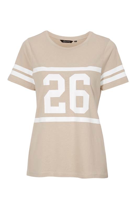 Happy Holly T-shirt Ellen Ljusbeige