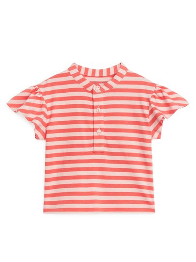 Frill Jersey Top - Orange