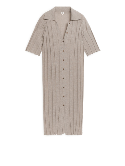 Knitted Dress - Beige