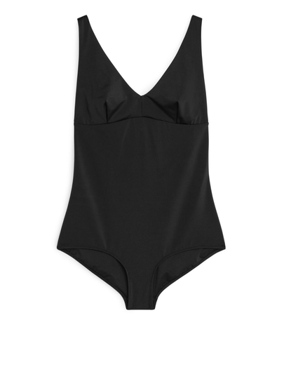 V-Neck Swimsuit - Black