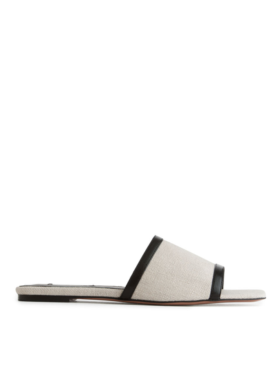 Linen Slides - Beige