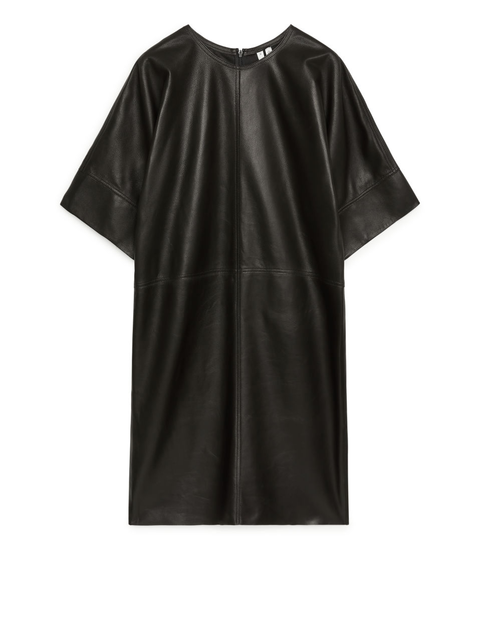 Relaxed Leather Dress - Black