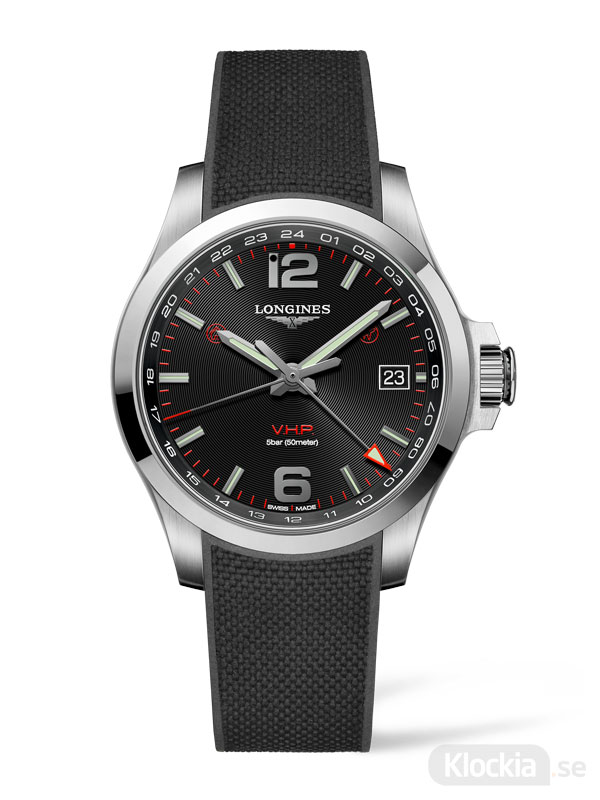 Herrklocka LONGINES Conquest V.H.P. GMT 41mm L3.718.4.56.9
