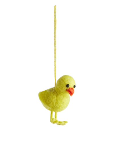 Felt So Good Chick Hanging Ornament - Yellow