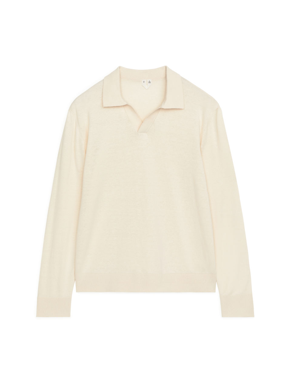 Knitted Cotton-Linen Polo Shirt - Orange