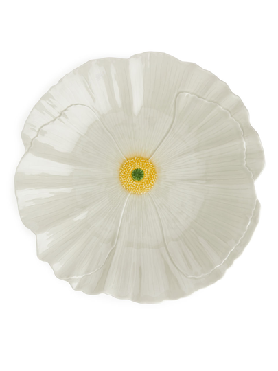 San Raphael Wild Flower Centrepiece Plate, 40 cm - White