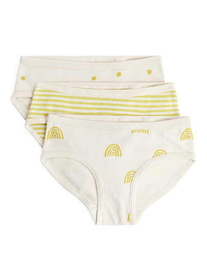 Cotton Jersey Briefs - Yellow