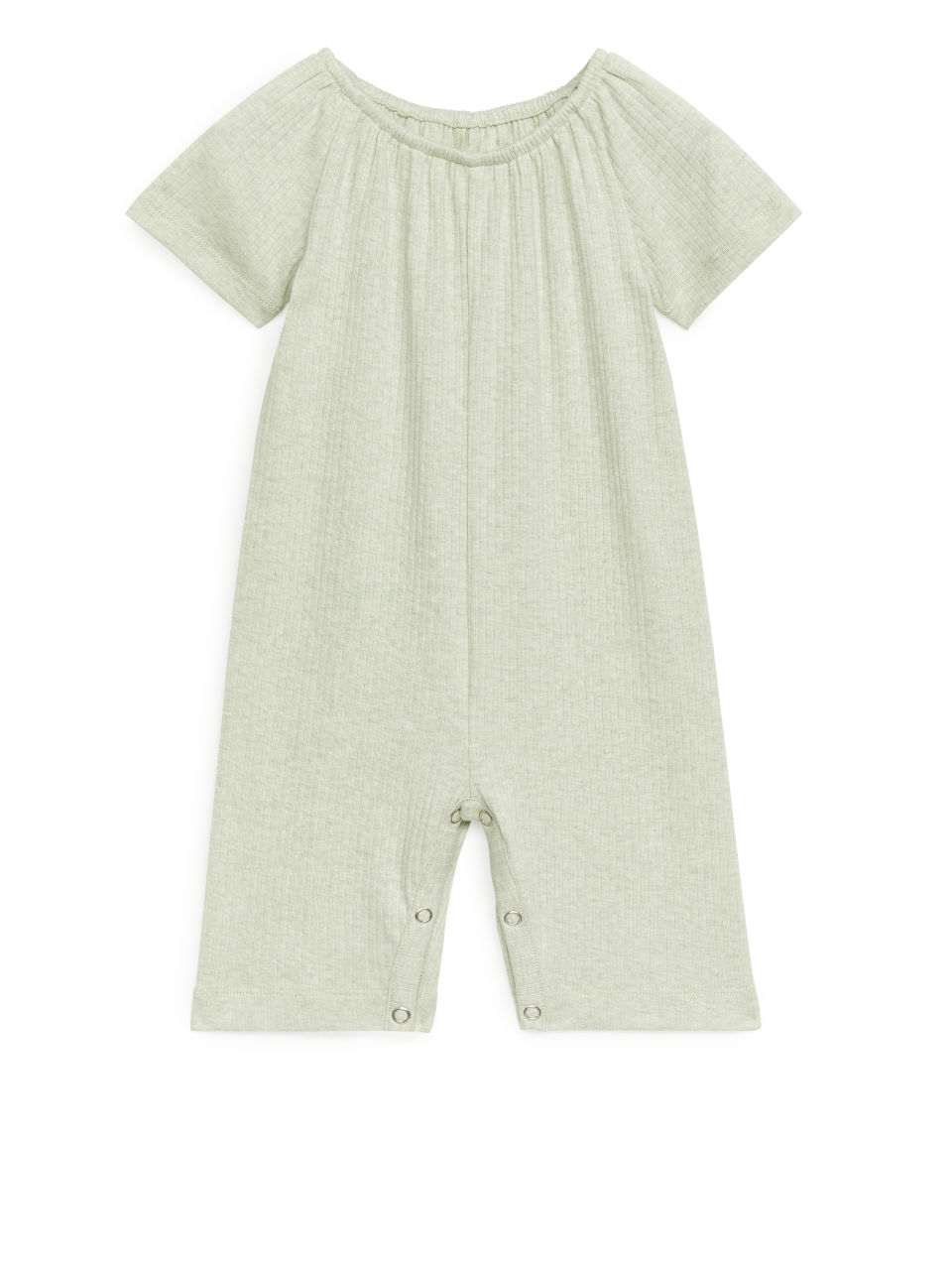Natural Dye Rib Jumpsuit - Green