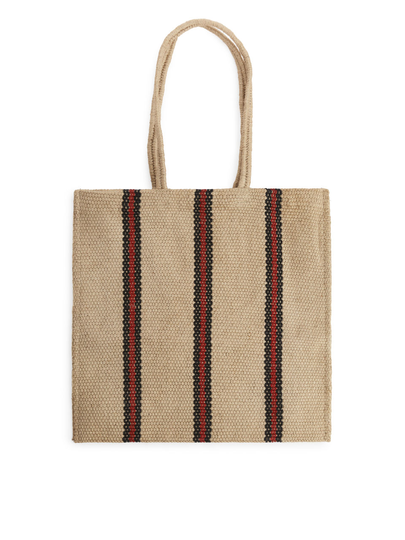 Turtle Bags Long Handled Stripey Bag - Red