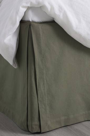 Studio Total Home Sängkappa Heavy Cotton Bedvalance 60 cm Grön