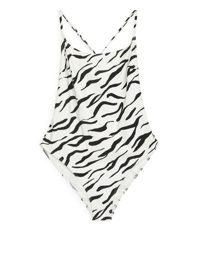 Cross-Back Swimsuit - White