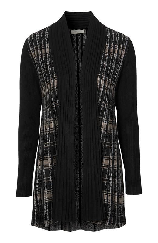 Freequent Cardigan Cloe Svart Mönstrad