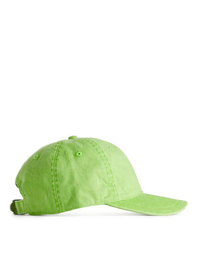 Washed Cotton Twill Cap - Green