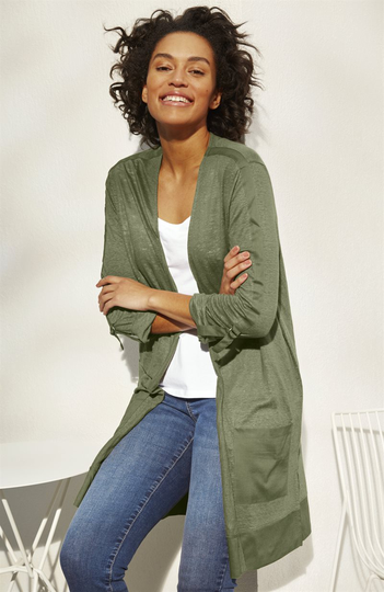 Cardigan i linne