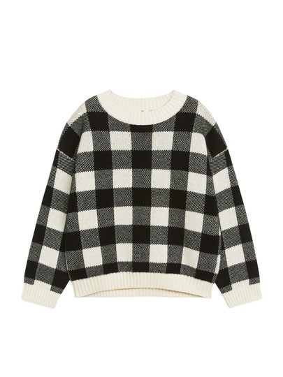 Jacquard Knit Jumper - Beige