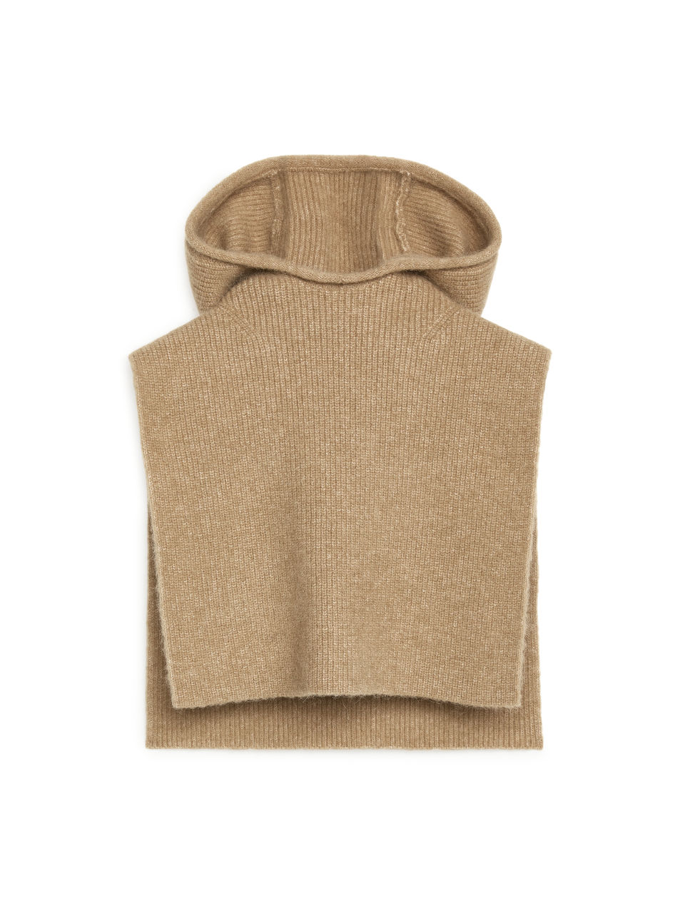 Hooded Bib Neck - Beige
