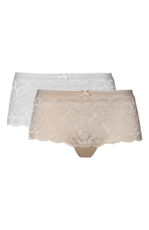 Cellbes Spetstrosa 2-Pack Beige Vit