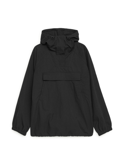 Paper Nylon Anorak - Black