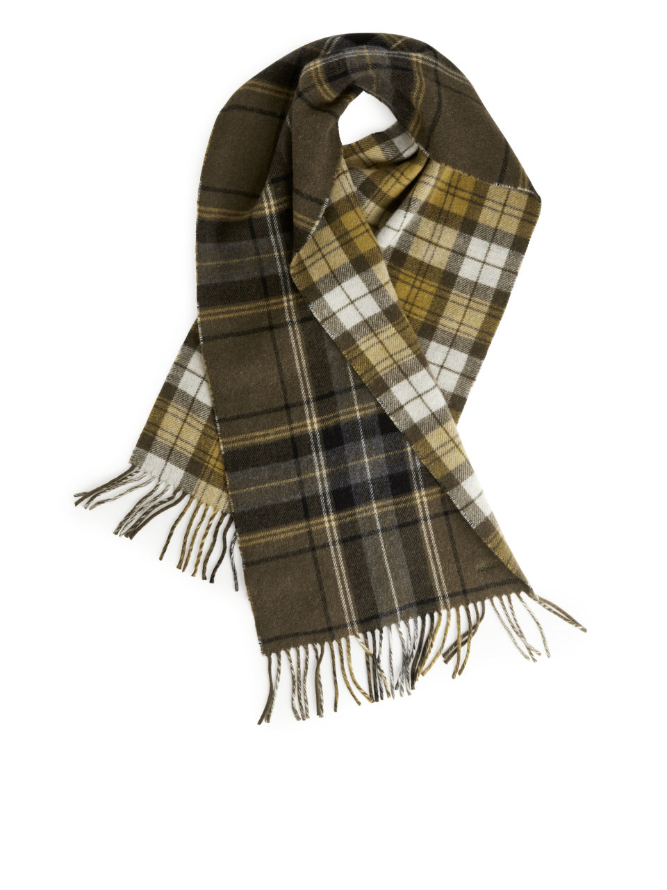Double-Faced Wool Scarf - Green