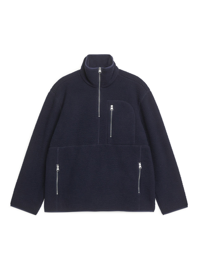 Half-Zip Fleece Jacket - Blue