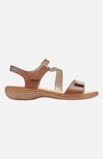 Skinnsandal med kardborrestängning