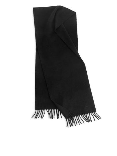 Woven Cashmere Scarf - Black