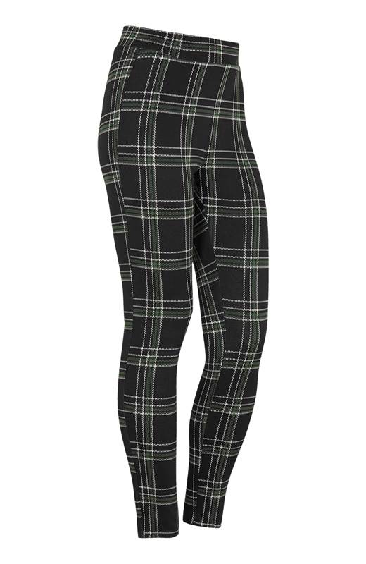 Cellbes Rutiga leggings i jacquard Grön Rutig