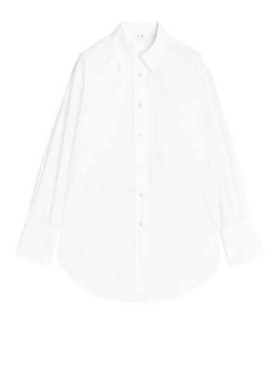 Oversized Poplin Shirt - White