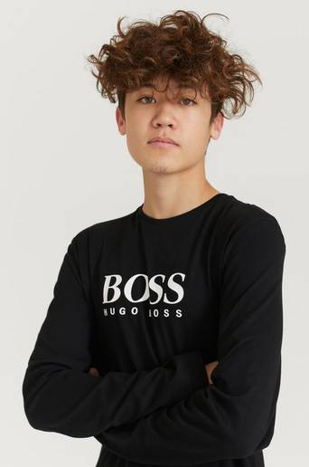 BOSS Långärmad t-shirt Svart