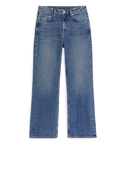 FLARED CROPPED STRETCH Jeans - Blue