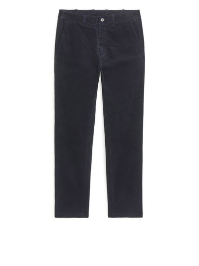 Straigh-Fit Corduroy Chinos - Blue