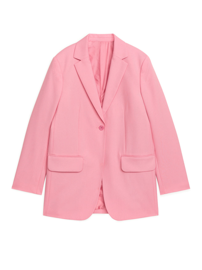 Hopsack Wool Blazer - Pink