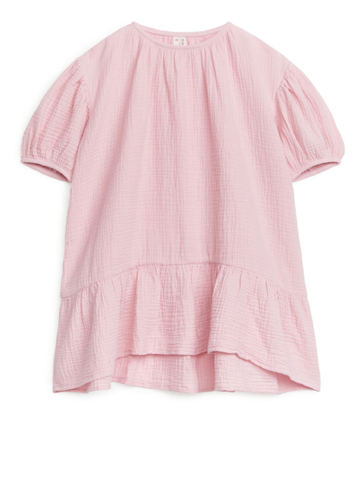Cotton Muslin Dress - Pink