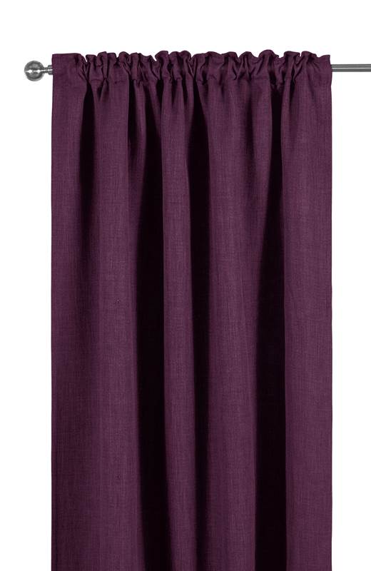 Cellbes Mörkläggningsgardin multiband 2-Pack Mörk plommon