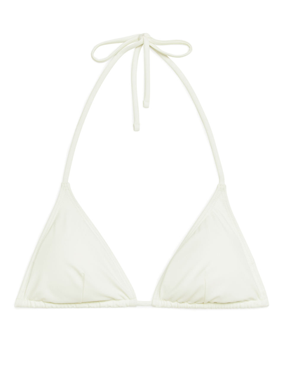 Halterneck Bikini Top - White