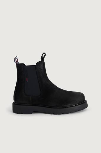 Tommy Hilfiger Boots Suede Chelsea Boot Svart